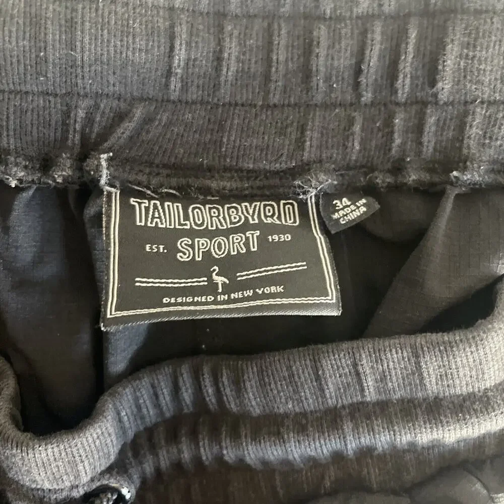 Tailorbyrd Sport Men's Black Activewear Jogger Running‎ Pants Size 34